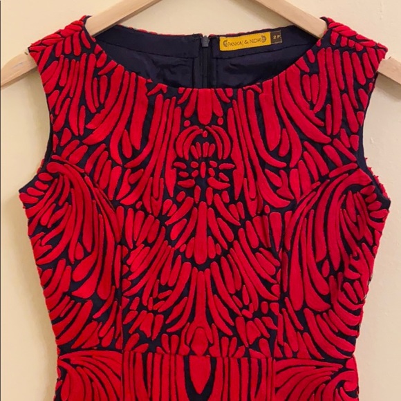 Robe Rayée Anthropologie Par Pankaj&Nidhi - Taille 2 - Neuve Sans étiquettes (NWOT) - Bleue Sans Manches
